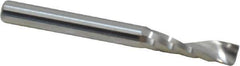 Accupro - 4mm Cutting Diam x 15mm Length of Cut, 1 Flute, Upcut Spiral Router Bit - Uncoated, Right Hand Cut, Solid Carbide, 40mm OAL x 4mm Shank Diam, Single Edge, 21° Helix Angle - Exact Industrial Supply