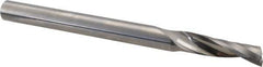 Accupro - 12mm Cutting Diam x 40mm Length of Cut, 1 Flute, Upcut Spiral Router Bit - Uncoated, Right Hand Cut, Solid Carbide, 150mm OAL x 12mm Shank Diam, Single Edge, 21° Helix Angle - Exact Industrial Supply