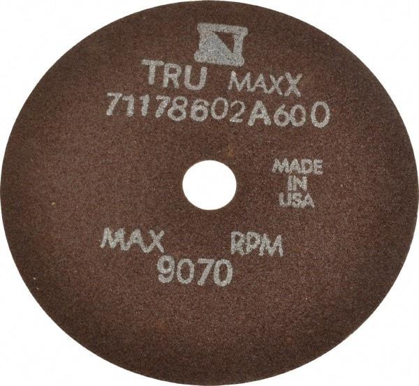 Tru-Maxx - 4" 60 Grit Aluminum Oxide Cutoff Wheel - 1/32" Thick, 1/2" Arbor, 9,070 Max RPM, Use with Stationary Tools - Exact Industrial Supply
