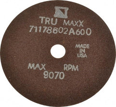 Tru-Maxx - 4" 60 Grit Aluminum Oxide Cutoff Wheel - 1/32" Thick, 1/2" Arbor, 9,070 Max RPM, Use with Stationary Tools - Exact Industrial Supply