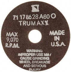 Tru-Maxx - 4" 60 Grit Aluminum Oxide Cutoff Wheel - 1/16" Thick, 3/4" Arbor, 9,070 Max RPM, Use with Stationary Tools - Exact Industrial Supply
