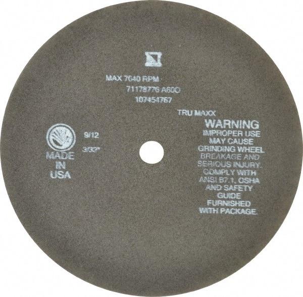 Tru-Maxx - 8" 60 Grit Aluminum Oxide Cutoff Wheel - 3/32" Thick, 5/8" Arbor, 4,536 Max RPM, Use with Stationary Tools - Exact Industrial Supply