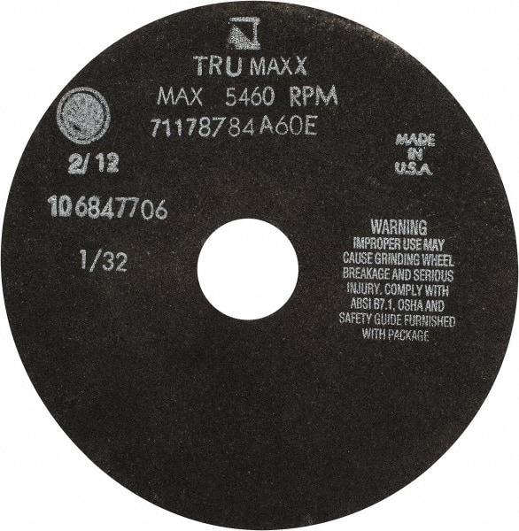 Tru-Maxx - 7" 60 Grit Aluminum Oxide Cutoff Wheel - 1/32" Thick, 1-1/4" Arbor, 5,184 Max RPM, Use with Stationary Tools - Exact Industrial Supply