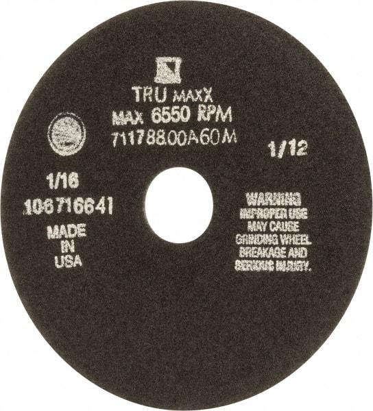 Tru-Maxx - 7" 60 Grit Aluminum Oxide Cutoff Wheel - 1/16" Thick, 1-1/4" Arbor, 5,184 Max RPM, Use with Stationary Tools - Exact Industrial Supply