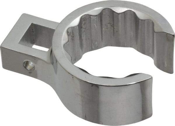 Proto - 1-5/16" 12 Point 1/2" Drive Full Polish Chrome Flare Nut Crowfoot Wrench - 1-27/32" Head Diam x 7/8" Head Thickness, 2.53" OAL - Exact Industrial Supply