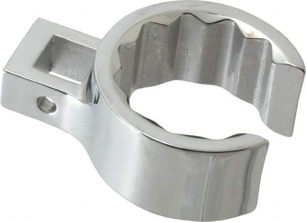 Proto - 1-7/16" 12 Point 1/2" Drive Full Polish Chrome Flare Nut Crowfoot Wrench - 2" Head Diam x 15/16" Head Thickness, 2.63" OAL - Exact Industrial Supply