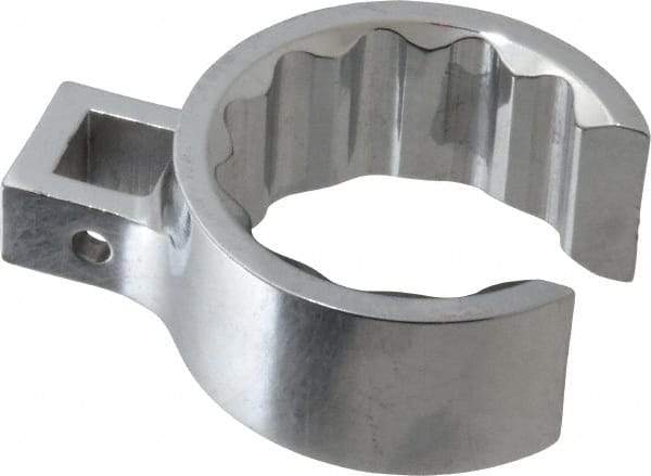 Proto - 1-11/16" 12 Point 1/2" Drive Full Polish Chrome Flare Nut Crowfoot Wrench - 2-5/16" Head Diam x 1" Head Thickness, 3" OAL - Exact Industrial Supply