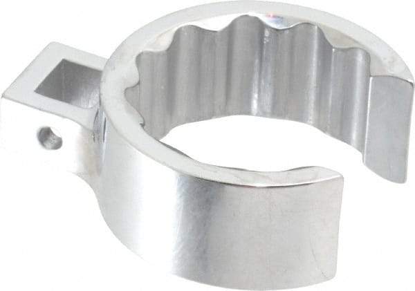 Proto - 1-3/4" 12 Point 1/2" Drive Full Polish Chrome Flare Nut Crowfoot Wrench - 2-3/8" Head Diam x 1" Head Thickness, 3.06" OAL - Exact Industrial Supply