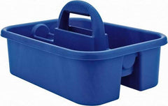 Quantum Storage - Tool Box Polypropylene Tool Caddy - 18-1/4" Wide x 13-3/8" Deep x 9-1/8" High, Blue, For Home, Shop, Garden - Exact Industrial Supply