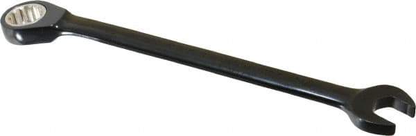 Proto - 7/16" 12 Point Combination Wrench - 15° Head Angle, 6-1/2" OAL, Steel, Black Chrome Finish - Exact Industrial Supply