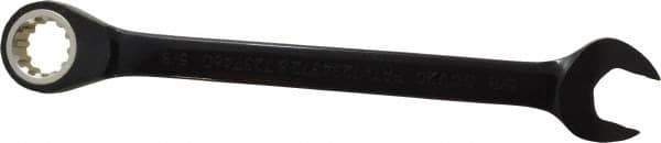 Proto - 5/8" 12 Point Combination Wrench - 15° Head Angle, 8-3/16" OAL, Steel, Black Chrome Finish - Exact Industrial Supply