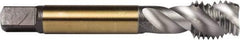 DORMER - M4x0.70 Metric Coarse 3 Flute 6H Modified Bottoming Spiral Flute Tap - Powdered Metal, Bright Finish, 2-1/8" OAL, Right Hand Flute, Right Hand Thread, Series E007 - Exact Industrial Supply
