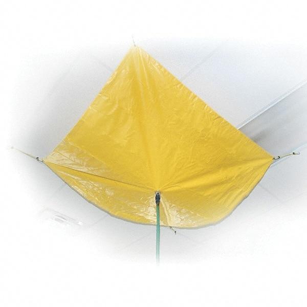 UltraTech - 20" Diam, Square Roof Leak Diverter - 5' Long x 5' Wide x 10 mil Thick, Yellow - Exact Industrial Supply