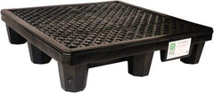 UltraTech - 66 Gal Sump, 3,000 Lb Capacity, 4 Drum, Polyethylene Spill Deck or Pallet - 53" Long x 53" Wide x 11-3/4" High, 2x2 Drum Configuration - Exact Industrial Supply