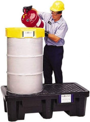 UltraTech - 66 Gal Sump, 1,500 Lb Capacity, 2 Drum, Polyethylene Spill Deck or Pallet - 53" Long x 29" Wide x 16-1/2" High, Inline Drum Configuration - Exact Industrial Supply