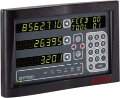 Newall - 3 Axes, Microsyn 2G & Spherosyn 2G Compatible DRO Counter - LED Display, Programmable Memory - Exact Industrial Supply