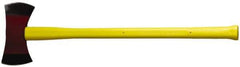 NUPLA - 3-1/2 Lb Head Double Bit Axe - 36" OAL, Fiberglass Ergo Dual Component Handle - Exact Industrial Supply