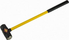 NUPLA - 8 Lb Head, 32" Long Sledge Hammer - Steel Head, 6-3/8" Long Head, Fiberglass Handle - Exact Industrial Supply