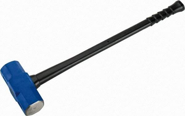 NUPLA - 20 Lb Head, 32" Long Soft Steel Safety Sledge Hammer - Steel Head, 2-3/4" Face Diam, 8-5/8" Long Head, Fiberglass Handle - Exact Industrial Supply