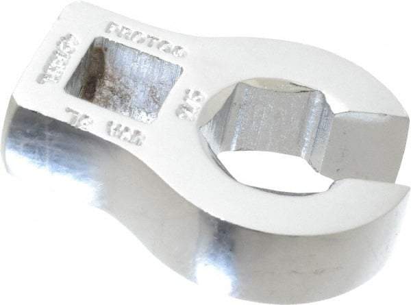 Proto - 9/16" 6 Point 3/8" Drive Chrome Flare Nut Crowfoot Wrench - 1-1/4" Head Diam x 1/4" Head Thickness, 1.63" OAL - Exact Industrial Supply