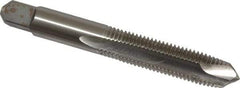 Cleveland - M10x1.25 Metric Fine, 3 Flute, Bright Finish, High Speed Steel Spiral Point Tap - Plug Chamfer, Right Hand Thread, 2-15/16" OAL, 31.75mm Thread Length, Series 1011 - Exact Industrial Supply