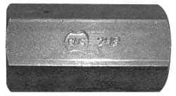 Made in USA - 3/8-16 UNC, 1-3/4" OAL Steel Standard Coupling Nut - Uncoated, 11/16" Width Across Flats - Exact Industrial Supply