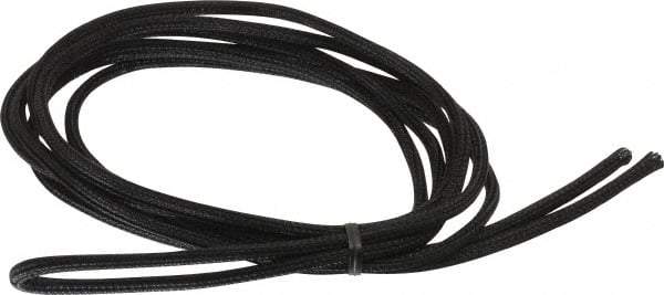 Techflex - Black Braided Cable Sleeve - 10' Coil Length, -103 to 257°F - Exact Industrial Supply