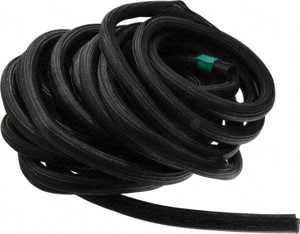 Techflex - Black Braided Cable Sleeve - 50' Coil Length, -103 to 257°F - Exact Industrial Supply
