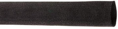 Techflex - 1.13" ID Black Woven Sleeving for Hoses - 50' Long, -50 to 248°F - Exact Industrial Supply