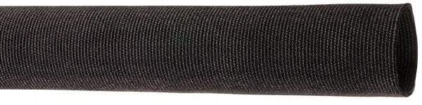 Techflex - 1.34" ID Black Woven Sleeving for Hoses - 50' Long, -50 to 248°F - Exact Industrial Supply