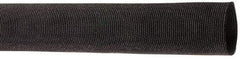 Techflex - 1.13" ID Black Woven Sleeving for Hoses - 100' Long, -50 to 248°F - Exact Industrial Supply