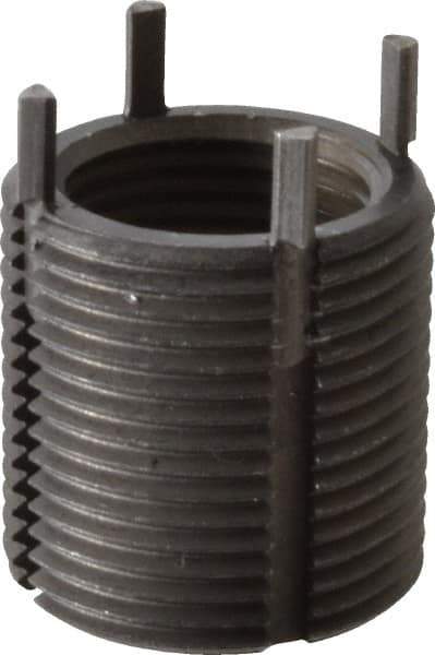 Recoil - M18x1.50 Internal, M24x1.50 External, 24mm Insert Length, Heavy Duty Keylocking Thread Inserts - Carbon Steel, Zinc Phosphate Finish, Grade C1215 - Exact Industrial Supply