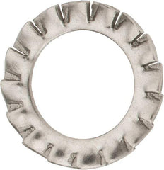 Value Collection - M12 Screw, 13mm ID, Stainless Steel External Tooth Lock Washer - 20.5mm OD, Uncoated, Grade 316 & Austenitic A4 - Exact Industrial Supply