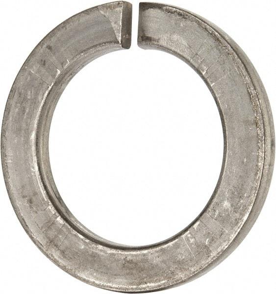 Value Collection - M48, 49mm ID, 75mm OD, 7mm Thick Split Lock Washer - 316 Austenitic Grade A4 Stainless Steel, Uncoated, 49mm Min ID, 50.5mm Max ID, 75mm Max OD - Exact Industrial Supply