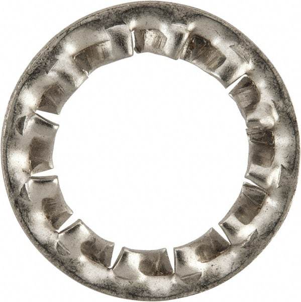 Value Collection - M12 Screw, 13mm ID, Stainless Steel Internal Tooth Lock Washer - 20.5mm OD, Uncoated, Grade 316 & Austenitic A4 - Exact Industrial Supply