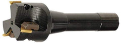 APT - 1-1/4" Cut Diam, 0.65" Max Depth of Cut, 5-11/16" OAL, Indexable Square Shoulder End Mill - TPC 32..., TPG 32., TPU 32. Inserts, CAT 40 Taper Shank, 90° Lead Angle, Series Tri-Dex - Exact Industrial Supply