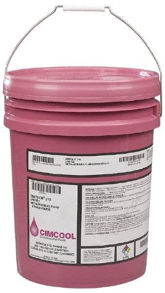 Cimcool - Cimtech 410C, 5 Gal Pail Cutting & Grinding Fluid - Synthetic, For Boring, Drilling, Milling, Reaming - Exact Industrial Supply
