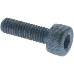 Metric Blue - M10x1.50 Metric Coarse Hex Socket Drive, Socket Cap Screw - Grade 12.9 Alloy Steel, Metric Blue Finish, Partially Threaded, 80mm Length Under Head - Exact Industrial Supply