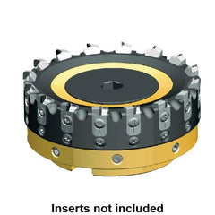 Kennametal - 10 Inserts, 80mm Cut Diam, 27mm Arbor Diam, 3mm Max Depth of Cut, Indexable Square-Shoulder Face Mill - 0/90° Lead Angle, 50mm High, Series AluMill - Exact Industrial Supply