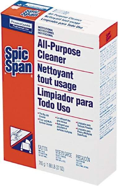 Spic & Span - Box Cleaner - Use on Ceramic Tile, Laminate Surfaces, Linoleum, Quarry Tile, Cement, Concrete, Vinyl Tile, Terra Cotta, Terrazzo, Vinyl Composite Tile (VCT) - Exact Industrial Supply