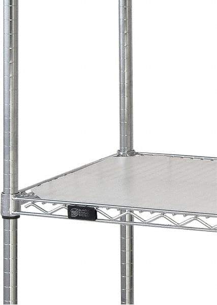 Quantum Storage - 24" Wide, Open Shelving Accessory/Component - HDPE, Polyethylene Finish, 60" Long, Use with Wire Shelving Units - Exact Industrial Supply