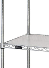 Quantum Storage - 24" Wide, Open Shelving Accessory/Component - HDPE, Polyethylene Finish, 60" Long, Use with Wire Shelving Units - Exact Industrial Supply