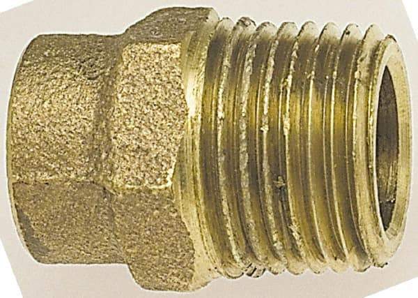 NIBCO - 2-1/2 x 2" Cast Copper Pipe Adapter - C X M, Pressure Fitting - Exact Industrial Supply