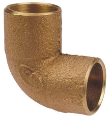 NIBCO - 3 x 2-1/2" Cast Copper Pipe 90° Close Rough Elbow - C x C, Pressure Fitting - Exact Industrial Supply