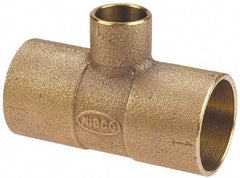 NIBCO - 2-1/2 x 1/2 x 2-1/2" Cast Copper Pipe Tee - C x C x C, Pressure Fitting - Exact Industrial Supply