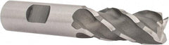 Minicut International - 3/4", 1-5/8" LOC, 3/4" Shank Diam, 3-7/8" OAL, 4 Flute, Powdered Metal Square End Mill - Single End, Uncoated, Spiral Flute, 35° Helix, Centercutting, Right Hand Cut, Right Hand Flute, Series 995 - Exact Industrial Supply