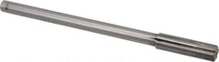 Made in USA - 0.555" Carbide-Tipped 6 Flute Chucking Reamer - Straight Flute, 7/16" Straight Shank, 2" Flute Length, 8" OAL - Exact Industrial Supply