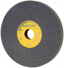 Norton - 8" Diam x 1-1/4" Hole x 3/4" Thick, I Hardness, 100 Grit Surface Grinding Wheel - Silicon Carbide, Type 1, Fine Grade, 3,600 Max RPM, Vitrified Bond, No Recess - Exact Industrial Supply