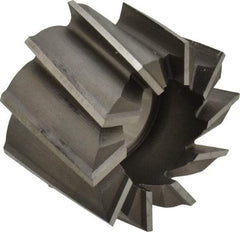 Made in USA - 2-1/4" Diam, 1" Arbor Hole Diam, 1-1/2" Length of Cut, 10 Flute, High Speed Steel, Finisher Shell End Mill - Right Hand Cut, Right Hand Spiral Flute, Uncoated - Exact Industrial Supply