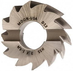 Made in USA - 3" Diam, 1-1/4" Arbor Hole Diam, 1-3/4" Length of Cut, 12 Flute, High Speed Steel, Finisher Shell End Mill - Right Hand Cut, Right Hand Spiral Flute, Uncoated - Exact Industrial Supply